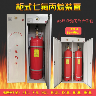 维护消防 40L柜式七氟丙烷灭火装置 双柜无管网气体灭火 气体灭火器
