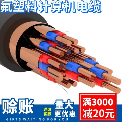 定制耐高温电缆线代加工氟塑料绝缘护套屏蔽计算机电缆赊多芯电缆  10*2*0.5